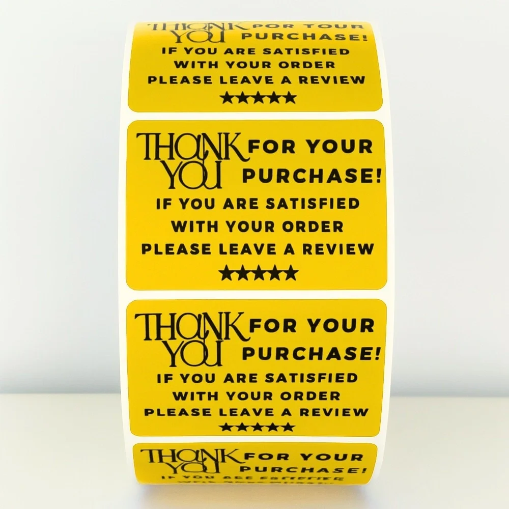 Thank You Stickers Please Leave a Review – Small Business Packaging Labels